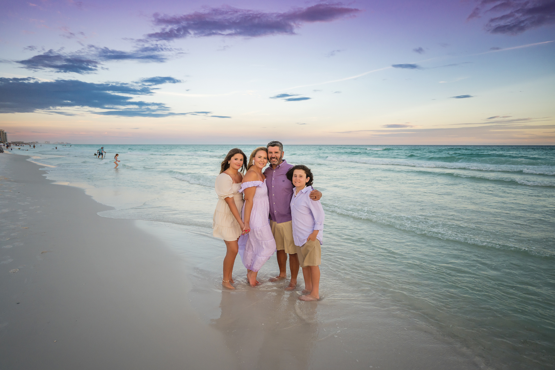 Gonzales Family Destin Beach Sunset Portraits — teasing siblings at sunset vol1