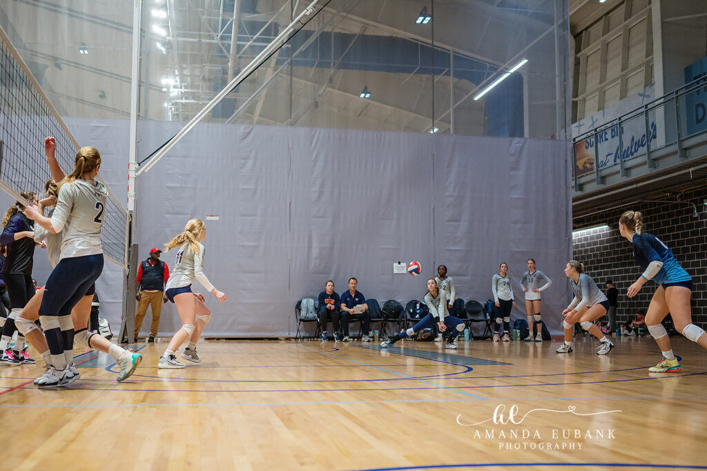Niceville Sharks 18 Sweet Tea Volleyball Tournament — cross-court swing indoor court vol1