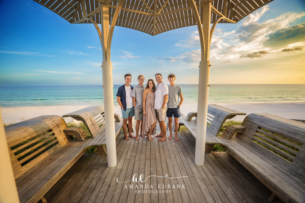 Seaside family photographer captures a coastal portrait on the 30A beach.