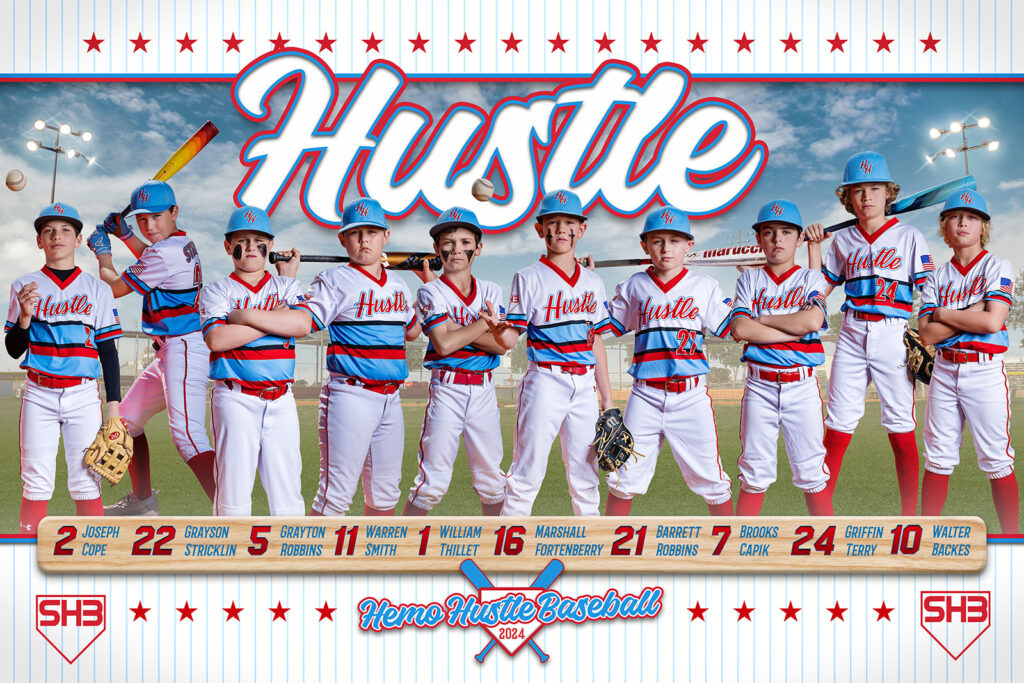 Hustle 10U Baseball 2024 Smoke Poster Portrait — batting stance in pink smoke smoke effect poster vol1