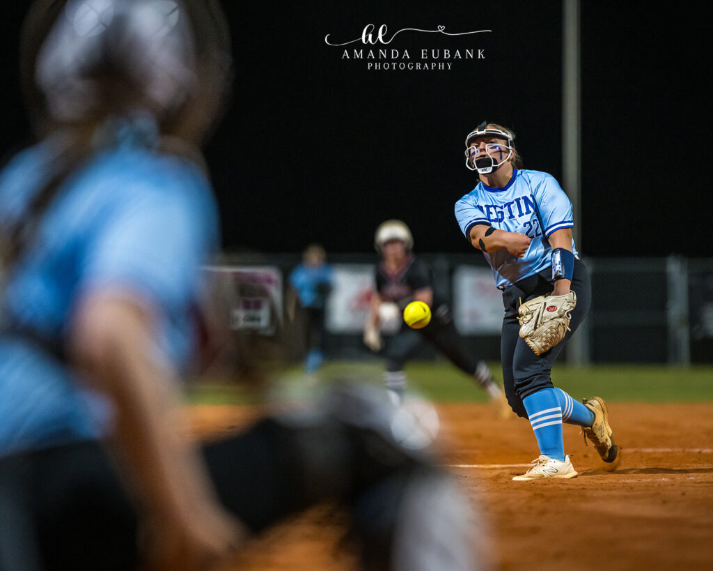 Destin Sharks Softball at Baker March 3 2025 — swing contact at Baker vol1