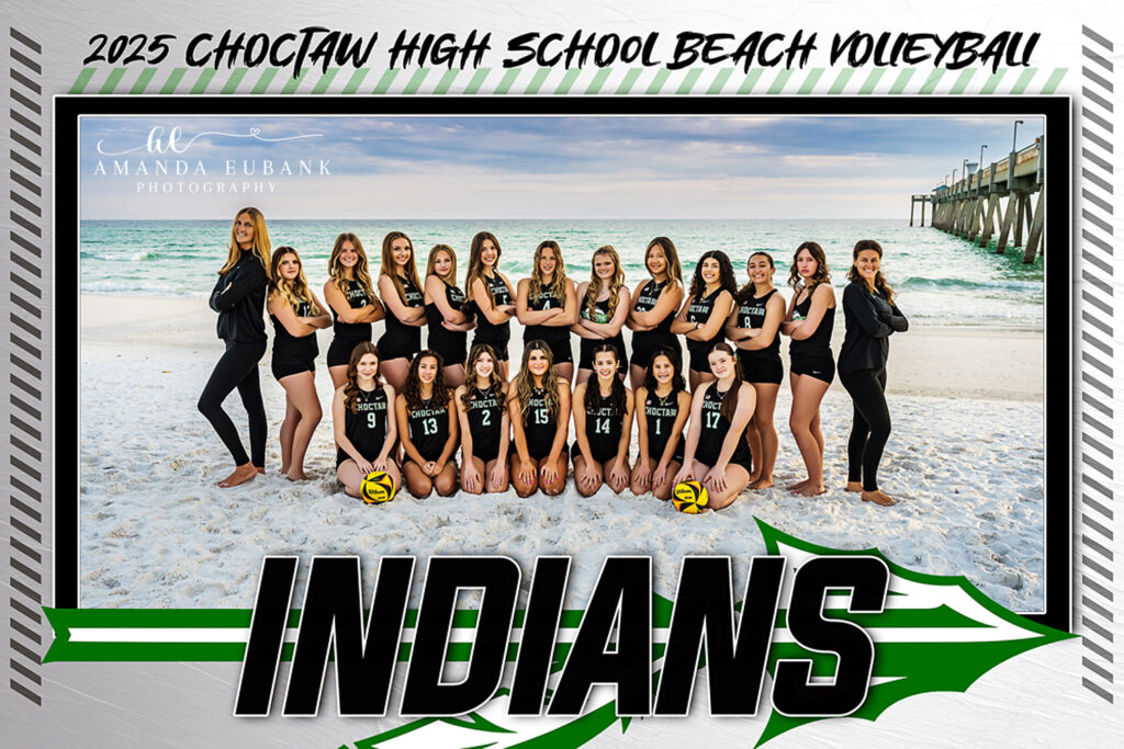 Choctaw Indians Beach Volleyball 2025 Team Banner — printed banner artwork team banner design vol1
