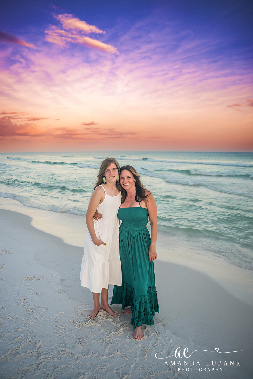 Destin Family Photographer – Mother and Daughter Beach Moment Mother and daughter sharing a quiet moment on the beach in Destin, Florida