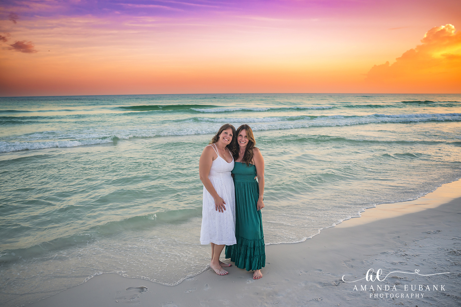 Destin Family Photographer – Mother and Daughter Together Mother and daughter standing together on the beach in Destin, Florida